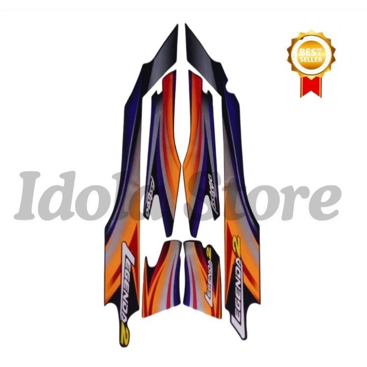 Striping Stiker Honda Astrea Legenda 2002 Biru List Body Motor Astrea Legenda 2002