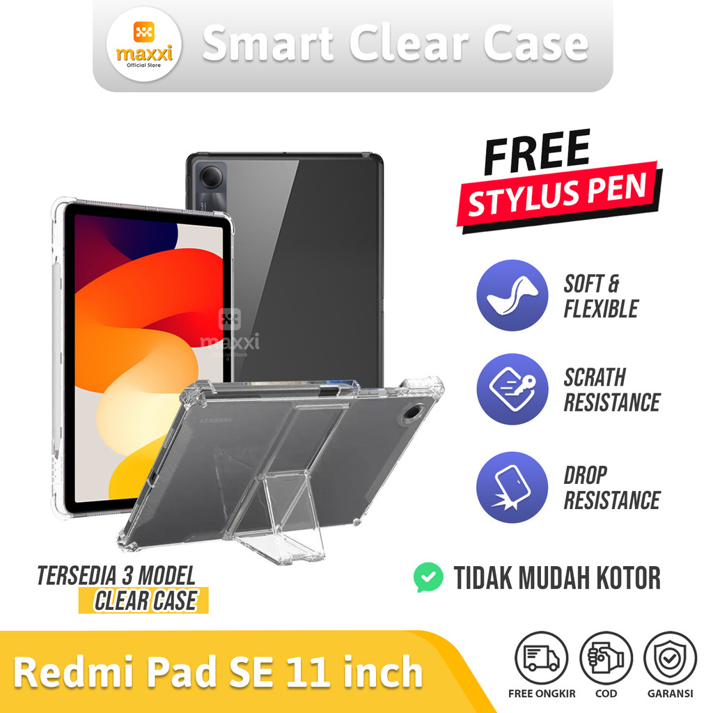 Casing Redmi Pad 2 11" 2025 Xiaomi Redmi Pad SE 11 inch 2023 WiFi 4G LTE Softcase Anti Crack Soft Si