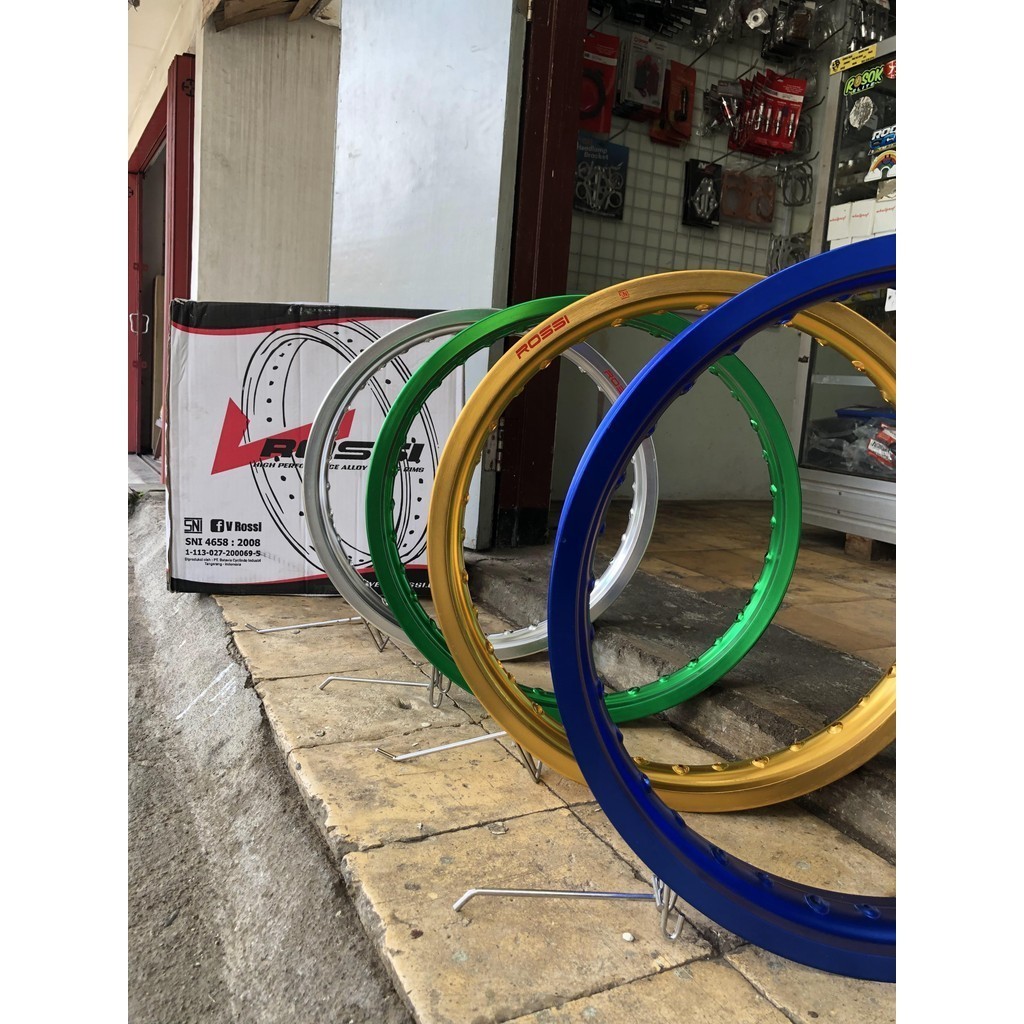 Velg Vrossi Ring 17 140 160 185 215 Hole 36 Lingkar Rossi Alumunium R17 Hijau Silver Gold