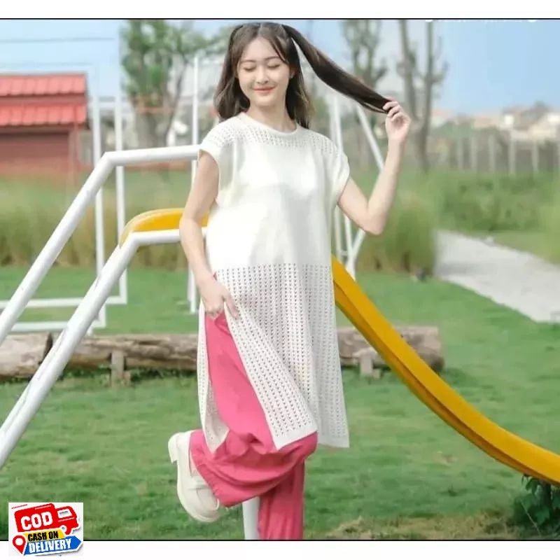 RUBY DRESS JARING / TUNIK RUBY JARING RAJUT / DRESS RAJUT JARING / OUTWEAR RAJUT WANITA