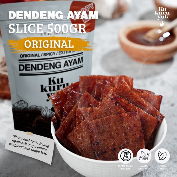 

✨TERLARIS -[PREMIUM] Rasa Honey / - 500 Gram - Dendeng Ayam Kukuruyuk -