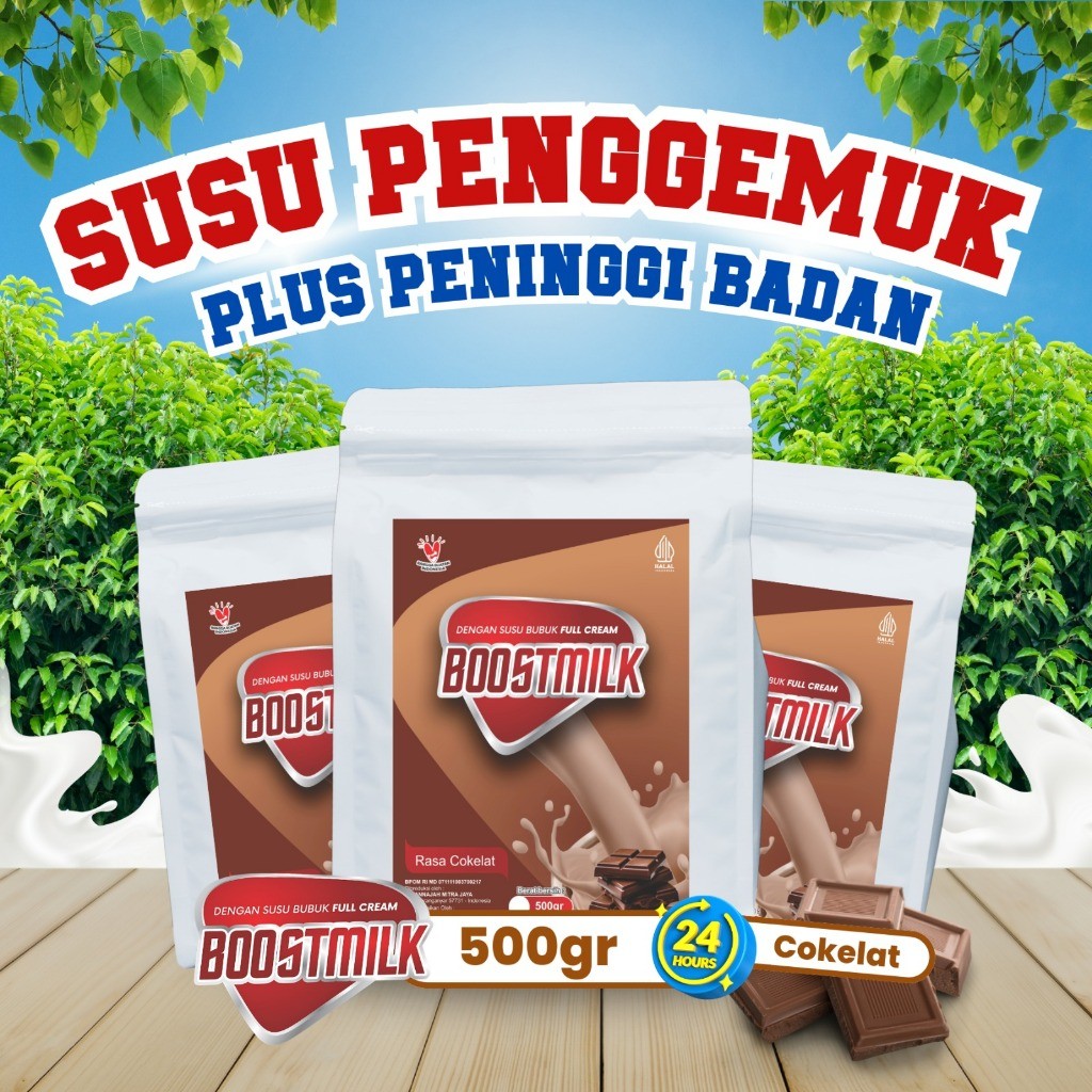 

BOOSTMILK SUSU SAPI PENAMBAH NAFSU MAKAN KEMASAN 500GR 3 VARIAN RASA