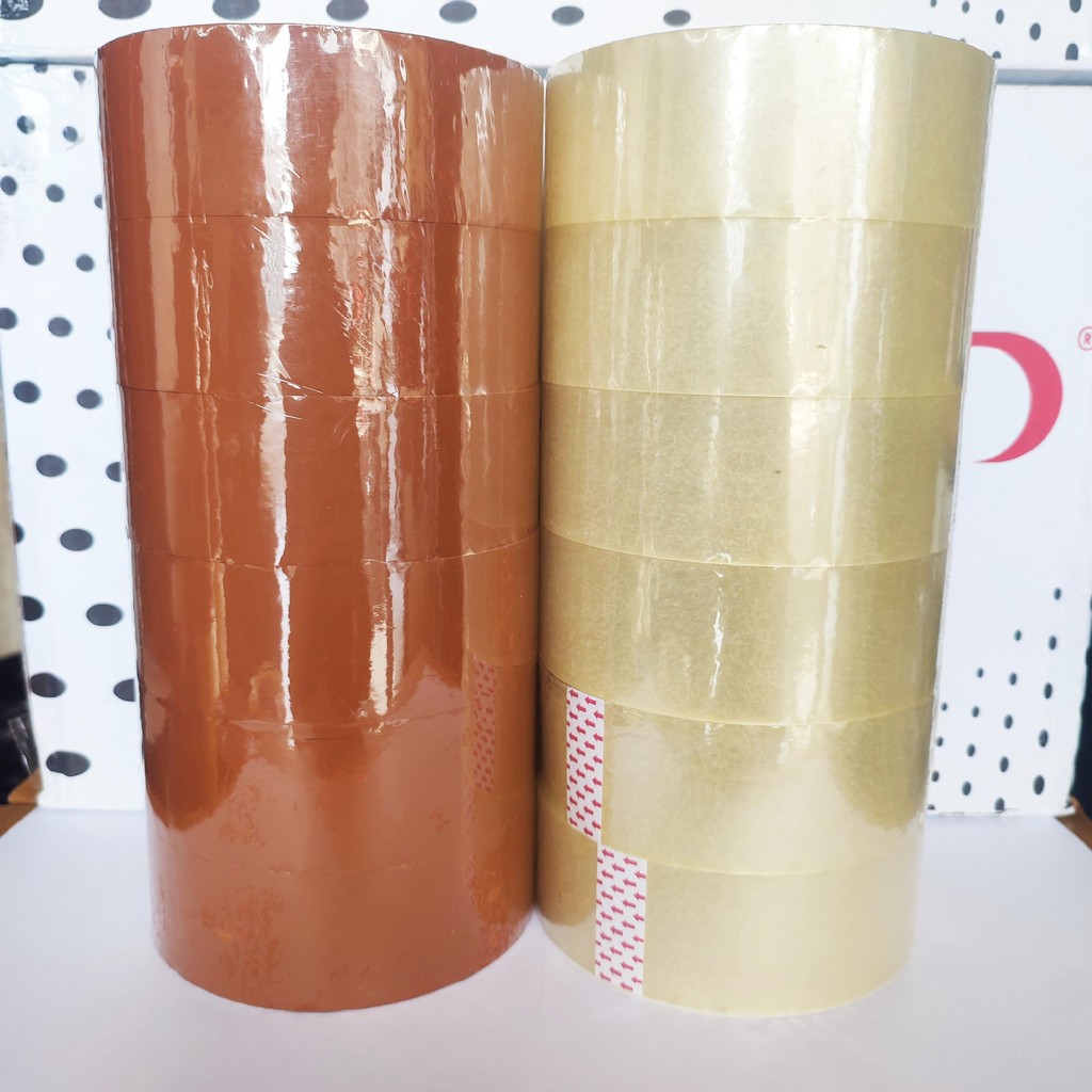 

1 Slop [ 6 Pcs ] - Lakban Coklat - Bening 45 x 300 yard BC - Lakban Packing Ekonomis - Jago Pack Indonesia