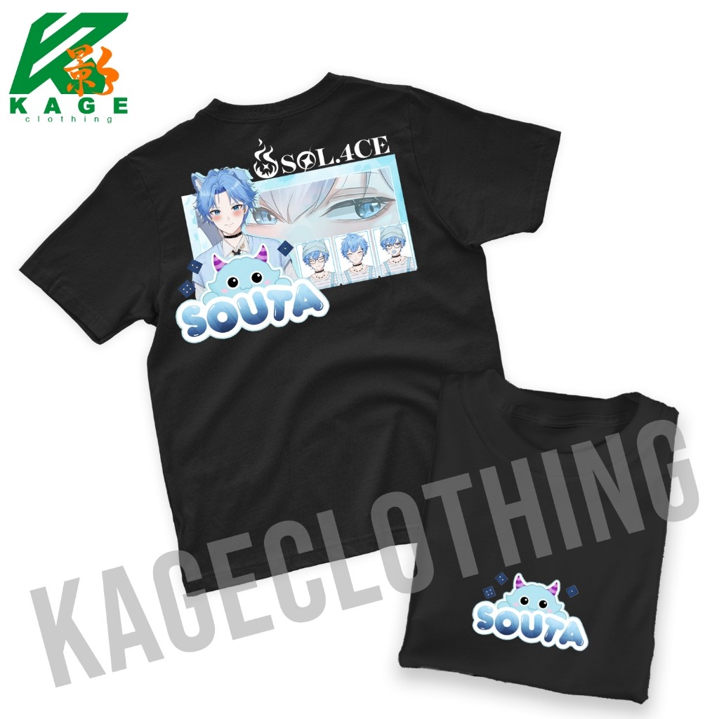 Kaos SOUTA VTUBER  Tshirt baju distro cotton combed 24s UNISEX KAOS