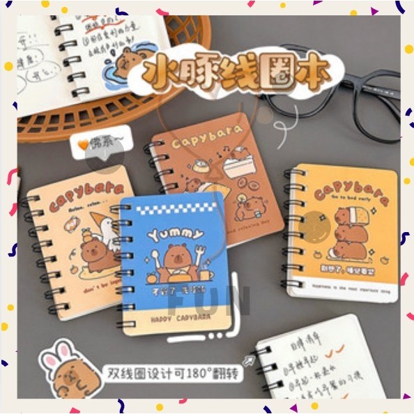 

FF PROMO COD - Notebook Mini Ring Motif Kapibara/Capybara Untuk Sekolah Ukuran A7 Unik Lucu Viral (FREE PLASTIK)