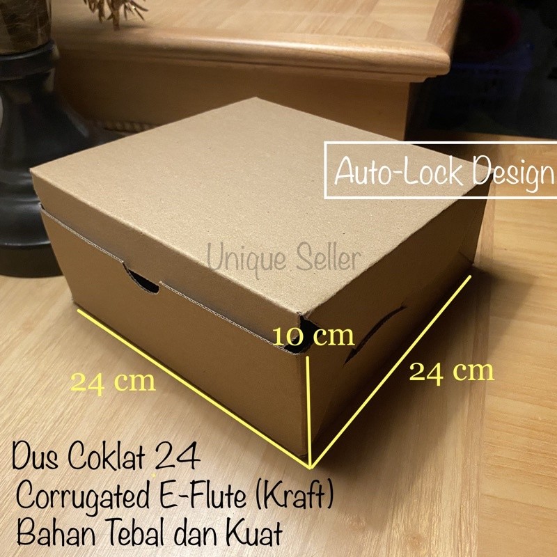 

Dus Kotak Box Hampers 24x24x10 EFLUTE POLOS / Dus Kotak Box Nasi Kue 24x24 x 10 EFLUTE POLOS / Dus Coklat Corrugated E-Flute 24x24x10cm / Dus Packing Olshop uk 24 x 24 x 10 cm