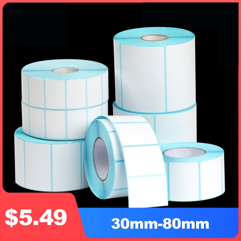 

Sticky Labels Roll Adhesive Thermal Label Sticker Paper Supermarket Price Blank Label Direct Print Waterproof Print Supplies