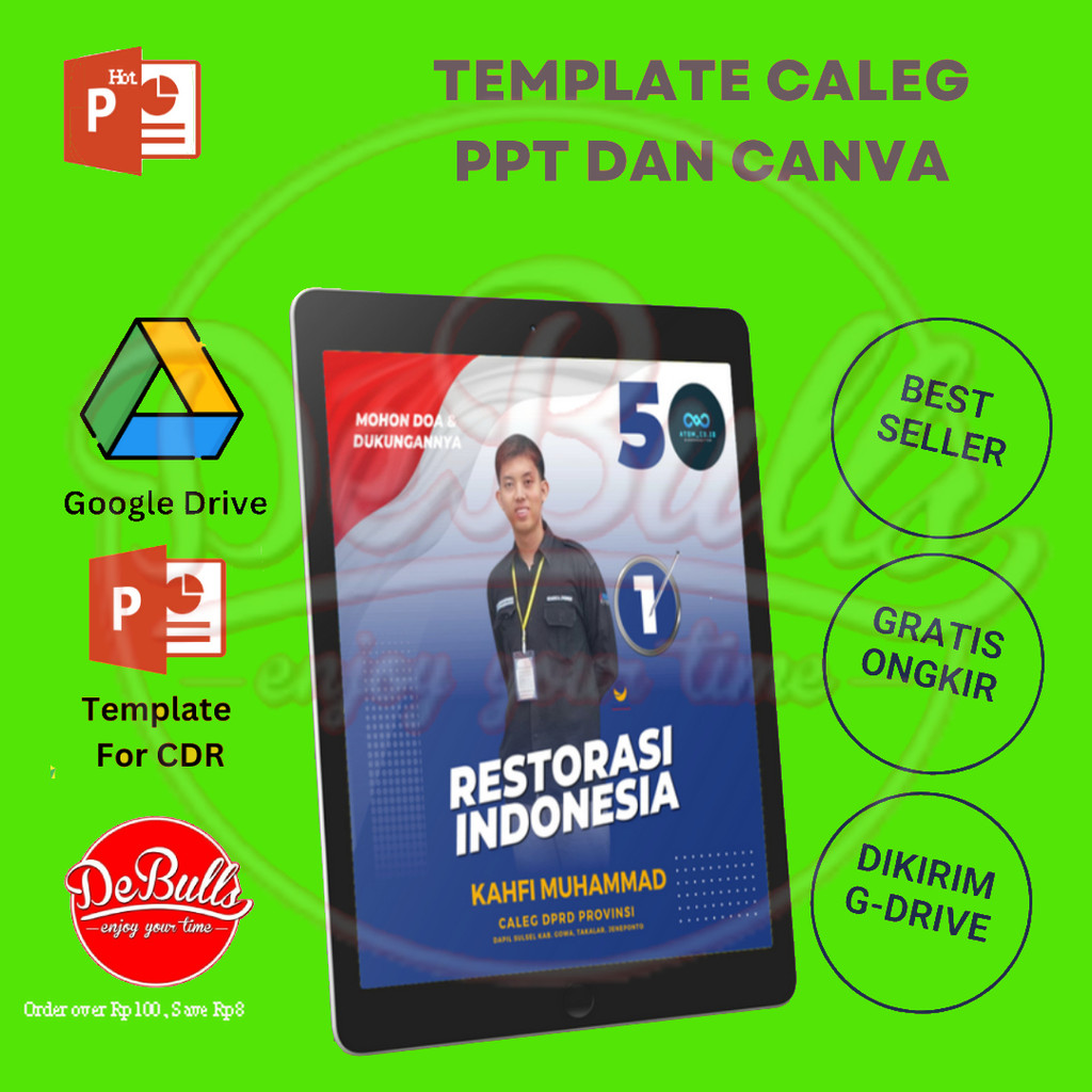 Template Caleg PPT dan Canva