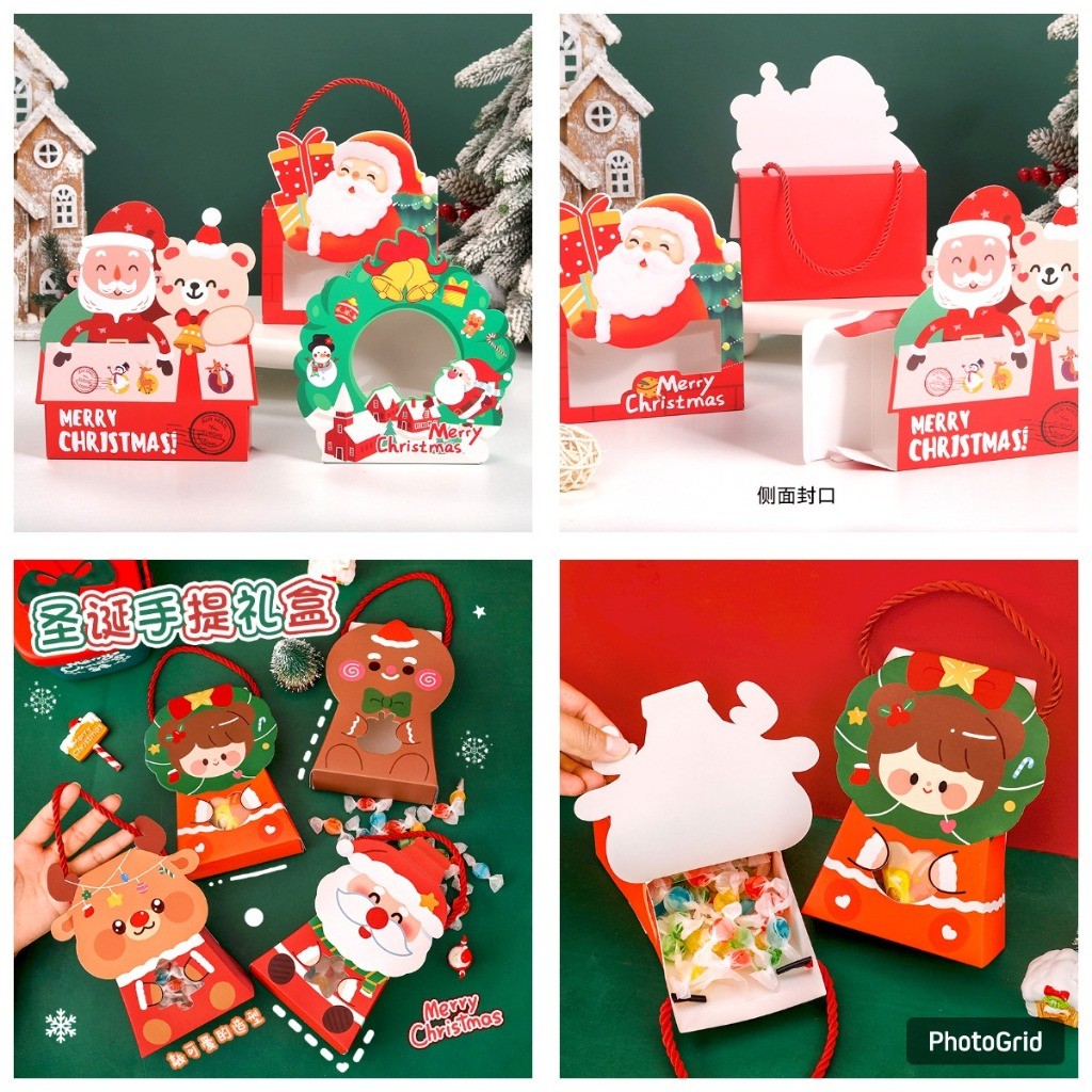 

(DELIN) Goodie Bag Natal Kotak Kemasan Chrismast Paperbag Natal Santa Clause