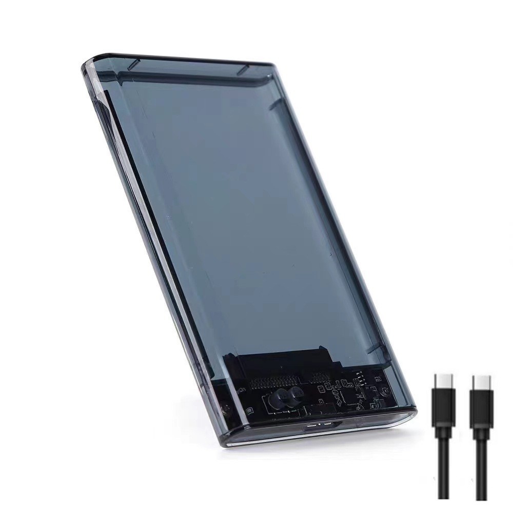 Transparent HDD Case Caddy Box HDD Enclosure 2.5 SSD SATA To USB 3.0 Type-C 3.1 Adapter External Har