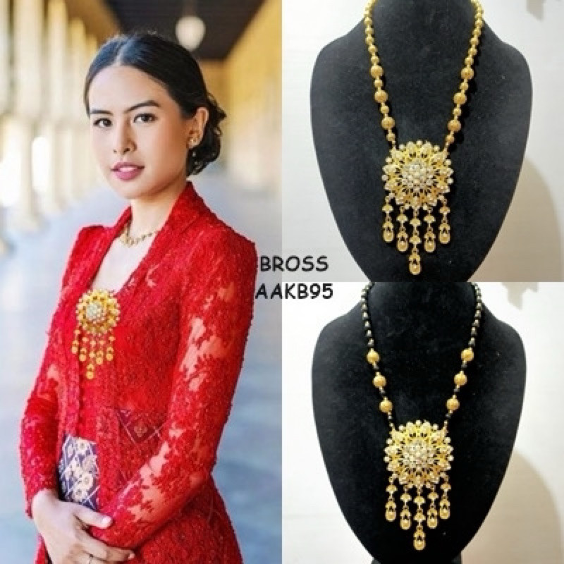 OLAQUEEN - Bros Baju Kebaya 2 in 1 | Bros Hijab | Kalung Kebaya
