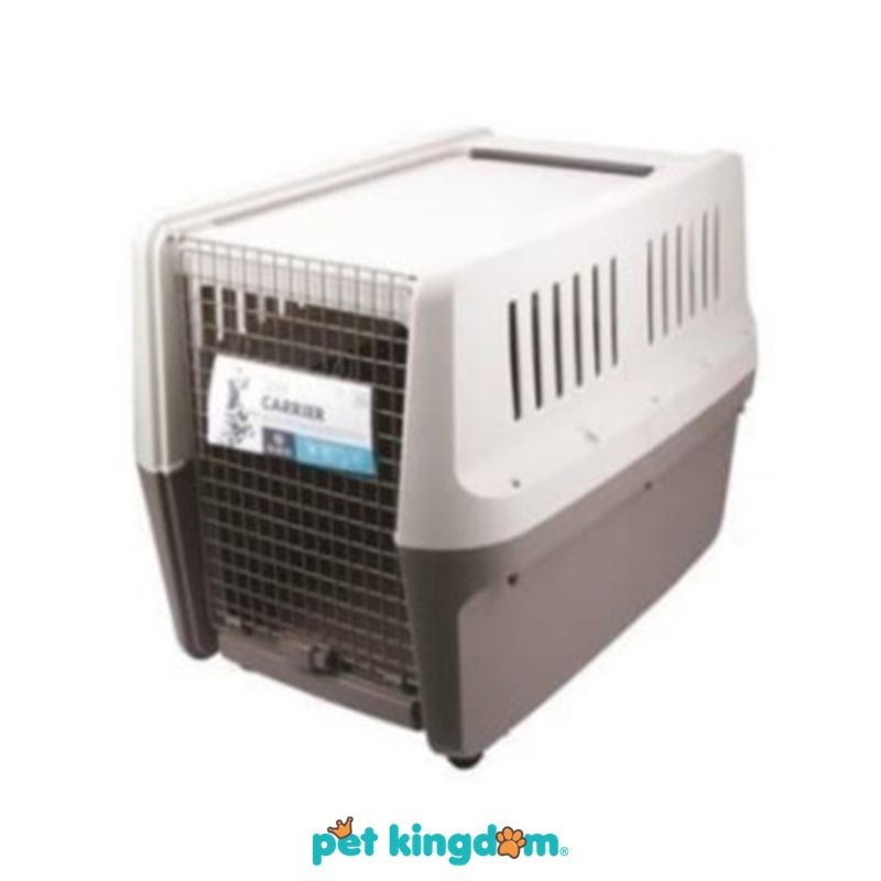 Pet Kingdom M-Pets 90X60X68 cm Kandang Anjing Portable - Abu-Abu Dog Cat Carrier Pet Carrier Pet Car