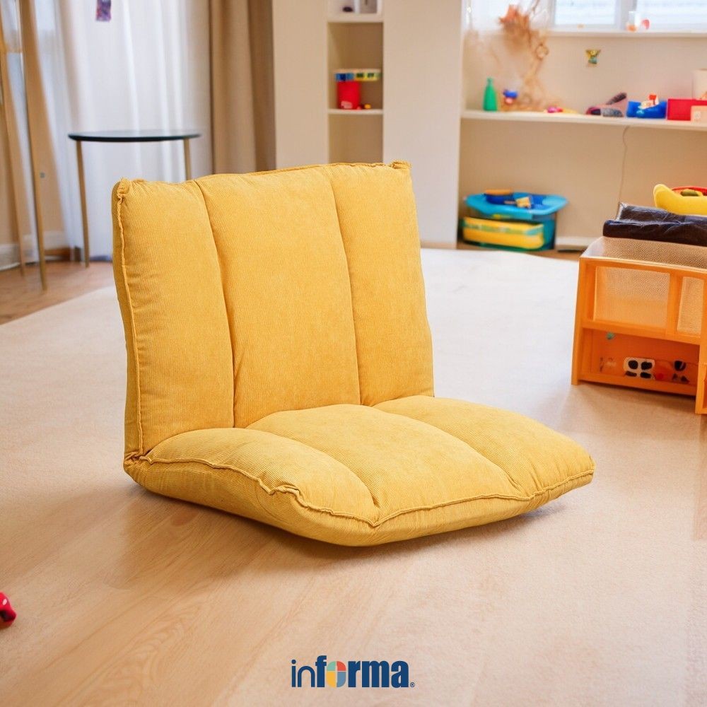 Informa Haven Kursi Lesehan Lipat Cord - Kuning Mustard Floor Folding Chair Tempat Duduk Santai Kurs