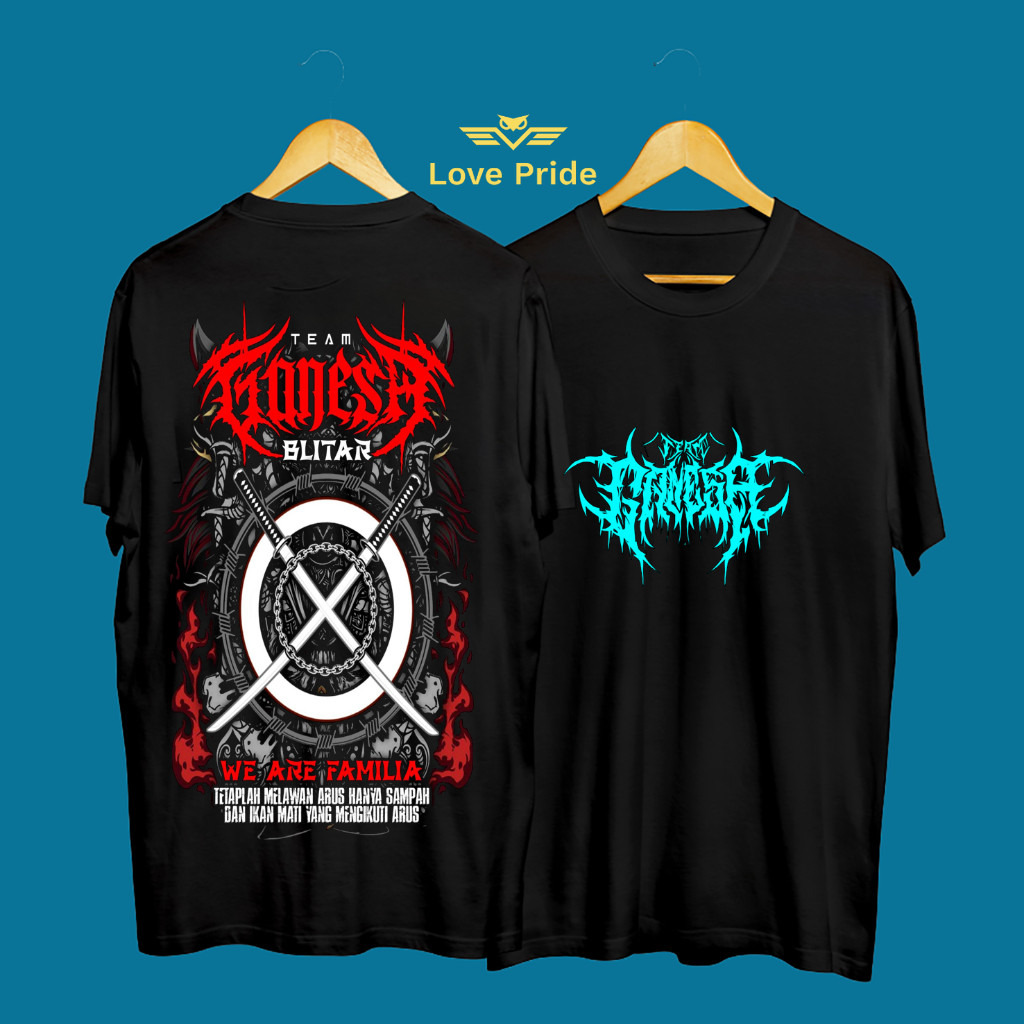 Kaos Tshirt Baju Distro Ikspi Ganesa We Are Familia Tetaplah Melawan Arus Premium Terbaru