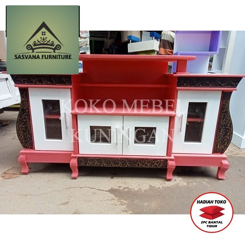 (FREE BANTAL TIDUR) Rak TV Meja TV Minimalis Murah Cirebon Kuningan Majalengka Indramayu Subang Breb