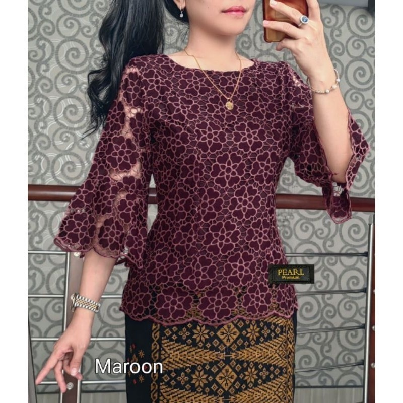 SLD Atasan brukat katun pearl premium terbaru/KEBAYA BLUS BROKAT BANGKOK
