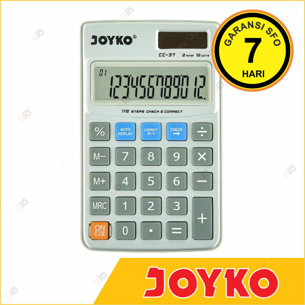

Kalkulator Joyko CC-37 - 12 Digits Calculator - SFO Seamrang Official