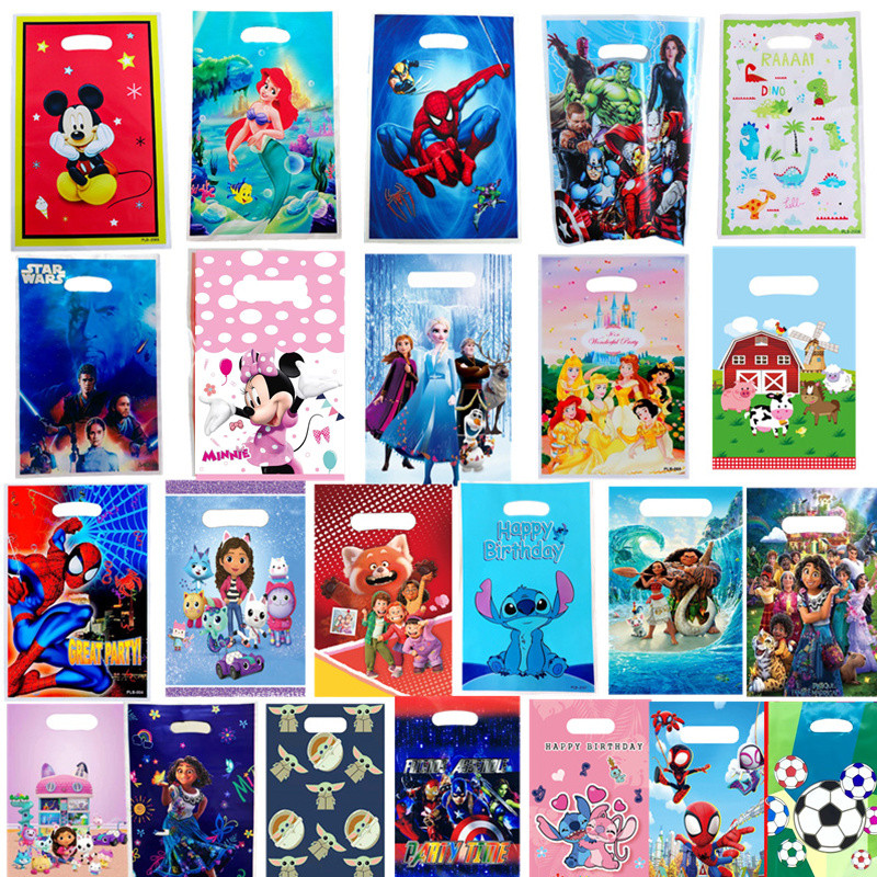

10/50Pcs Spiderman Gift Bags Princess Frozen Candy Bag Child Party Loot Bags Boy Girl Kids Birthday Party Favors Supplies Decor