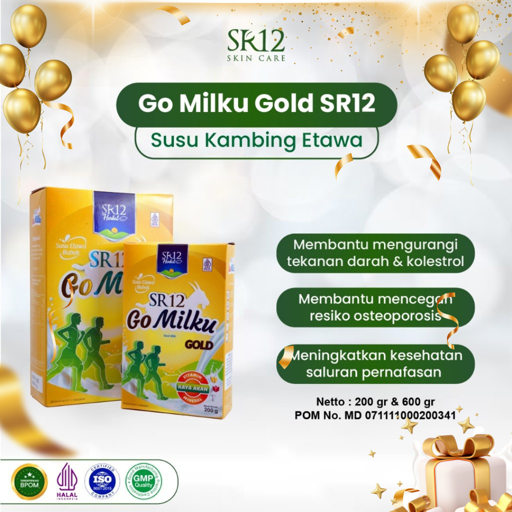 

Susu Bubuk Kambing Go Milku Gold SR12 Herbal - Susu Gomilku Kambing Etawa Atasi Nyeri Sendi & Linu