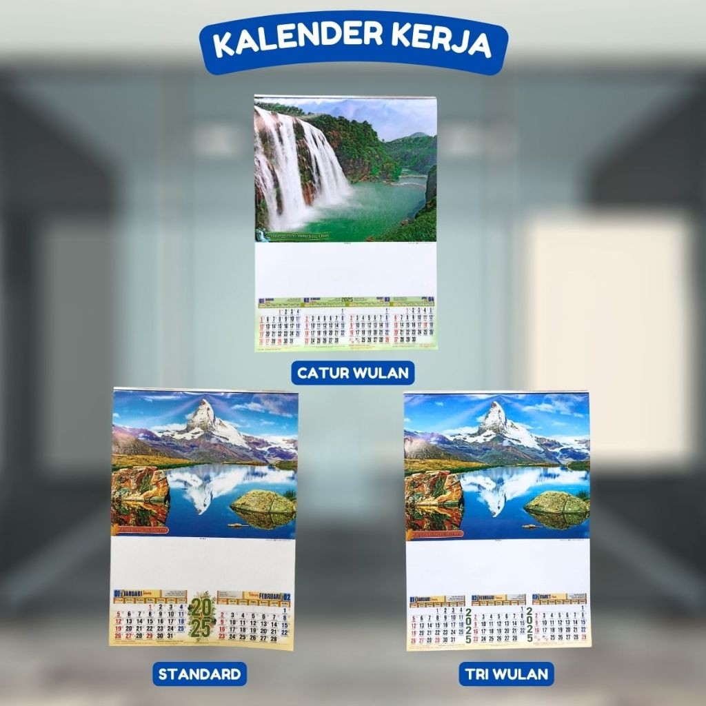 

Kalender Dinding Tahun 2025 Calender Catur Wulan Triwulan & Standard TH25 - SHAGB