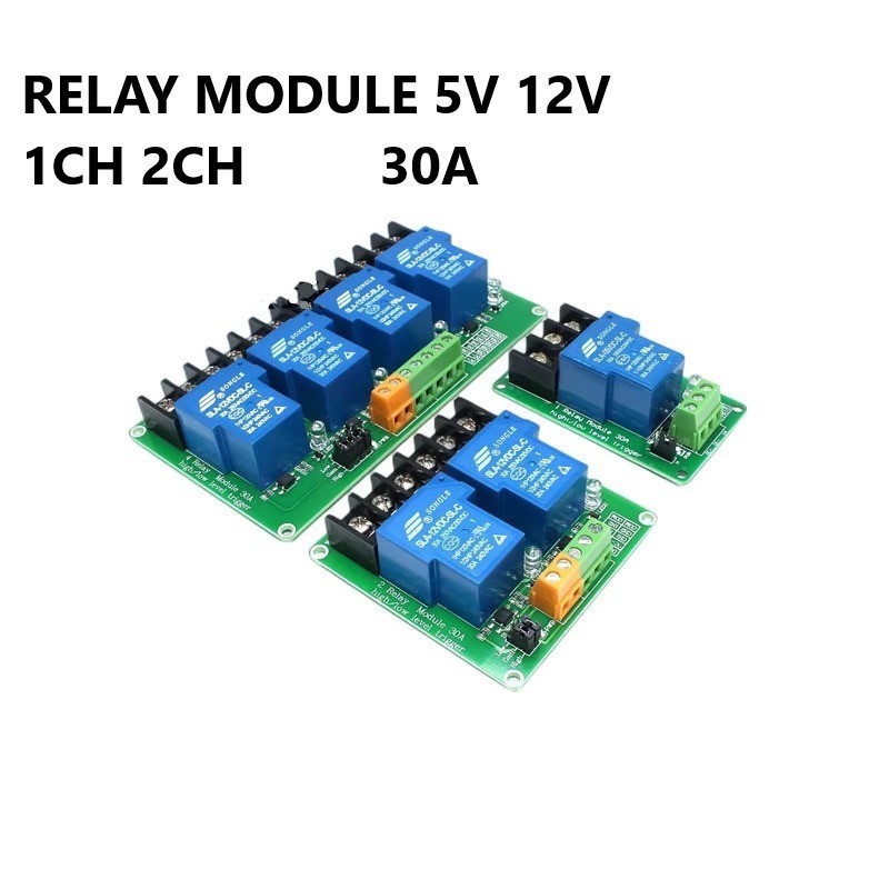 RELAY MODULE 5V 12V 4 CHANNEL 1CH 2CH 30A OPTOCOUPLER ISOLATION