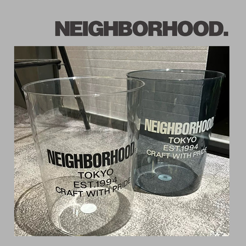 

NBHD-High-End Transparent Trash Can, Simple Paper Basket, Large Capacity, Home Office, Bedroom, Living Room