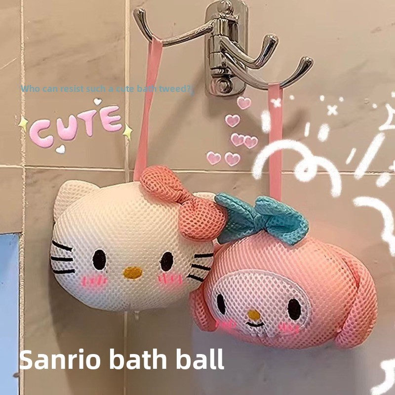 

Hello Kitty My Melody Cute Bubble Ball Bath Flower Cartoon Character Kawaii Toiletries Bath Flower Ball Wholesale Holiday Gift