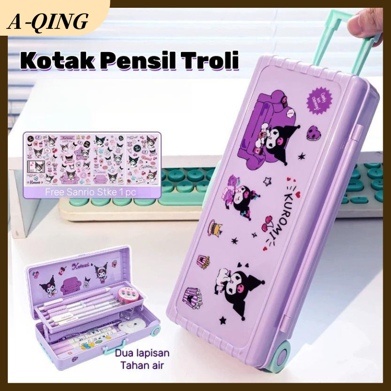 

Kotak Pensil Troli Lucu Kotak Alat Tulis Dua Lapis Kuromi Koper Kreativitas Kapasitas Besar Pemodelan/Tempat Pensil Stiker Sanrio Kartun Kotak Alat Tulis Large Capacity Kasus Troli Kotak