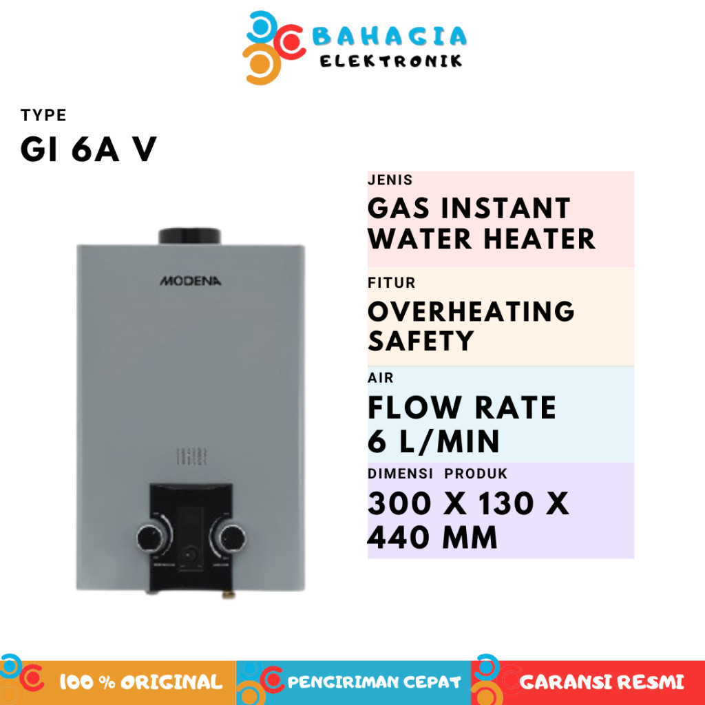 Modena GI 6AV - gas water heater 6 liter