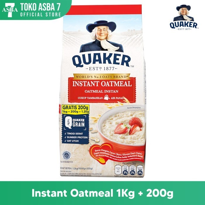 

QUAKER INSTAN OATMEAL 1.2KG