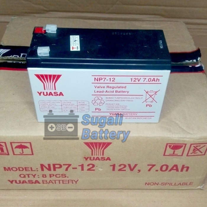 Aki Battery Alat Semprot Sprayer Elektrik, Speaker Portable Accu YUASA NP7-12 12 volt 7Ah
