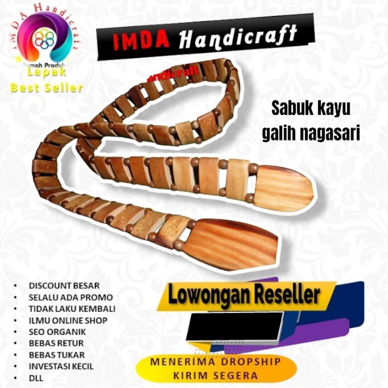 IMDAHANDICRAFT Sabuk KAYU STIGI BAREK WULUNG model 01 By Imda Hadicraft