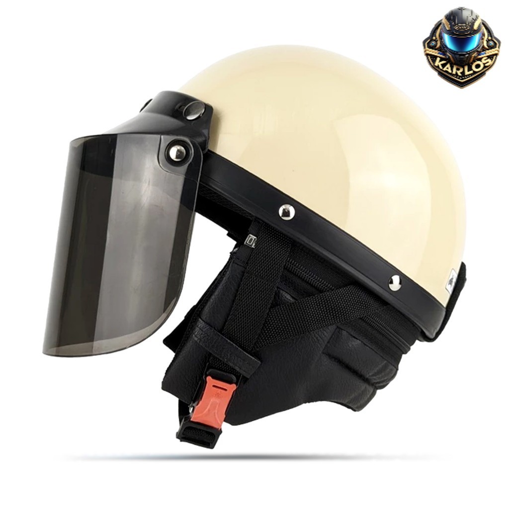 Helm Chips Bogo Retro Vespa Polos Dewasa SNI