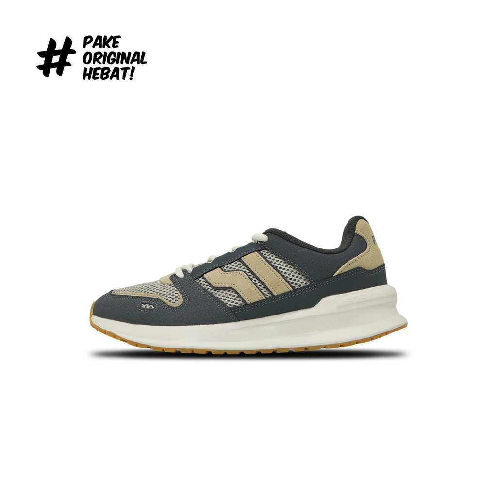Piero Sepatu Sneakers Jogger 24 PRM - Gunmetal/Light Grey/Gum