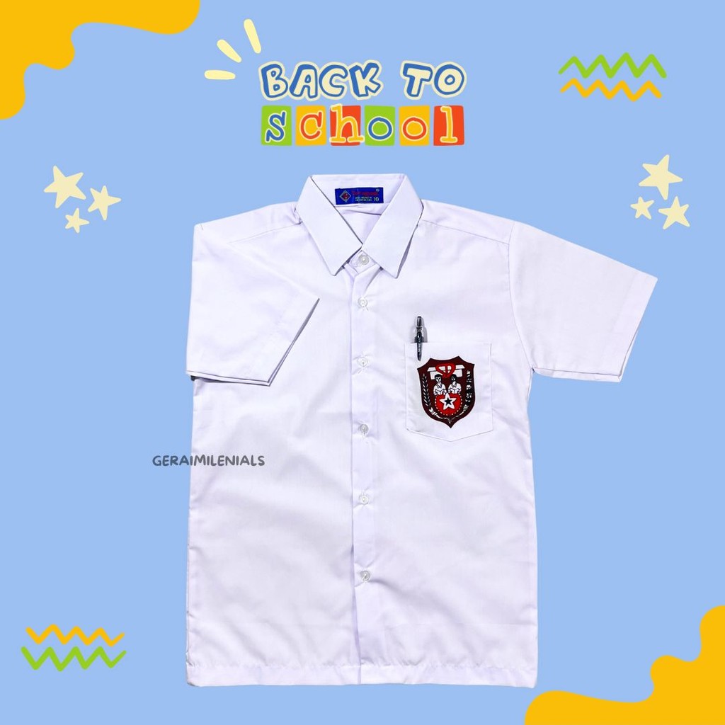 

Baju SERAGAM Sekolah Putih Bet SD Lengan Pendek