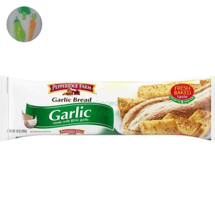 

PEPPERIDGE FARM GARLIC BREAD 10 OZ adalah roti bawang putih yang sudah