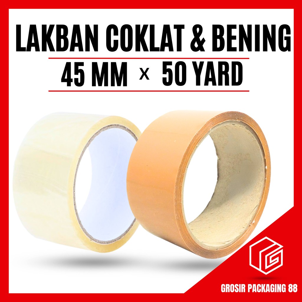 

Lakban Bening Coklat 2 Inch 50 Yard 45mm 48mm 2" 50Y Tape Plakban Isolasi Online Shop