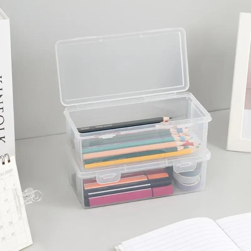 

1PC Transparent Pencil Case Sketch Plastic PencilCase Storage Case Art Student Pencil Case Large Capacity Box