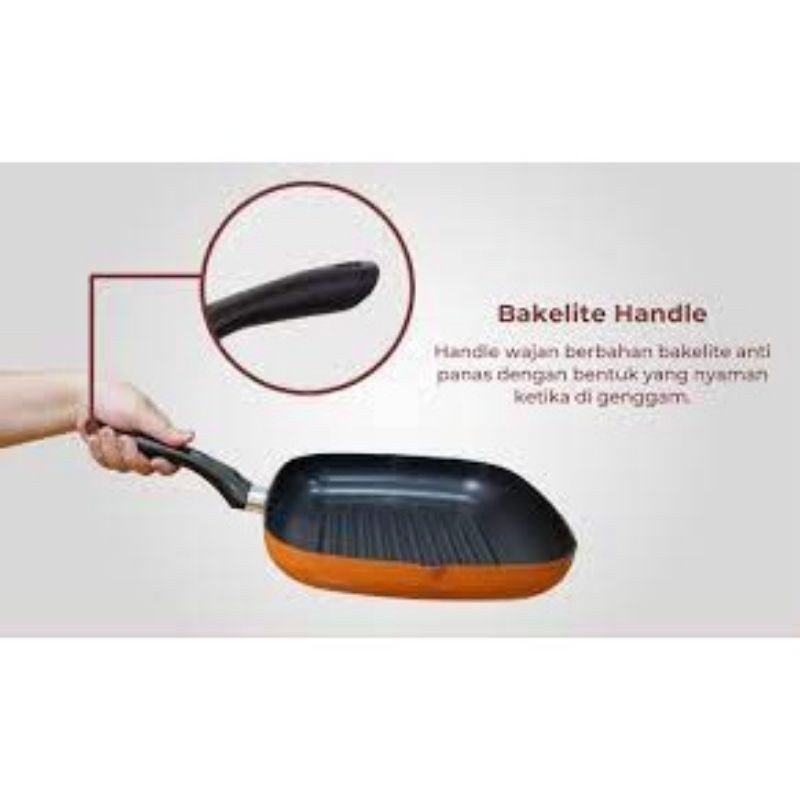 [SDW] pekanbaru/GP-26A GRILLING PAN MIYAKO 26CM / PANCI PEMANGGANG GP26A / GRILL PAN MIYAKO LAPISAN 