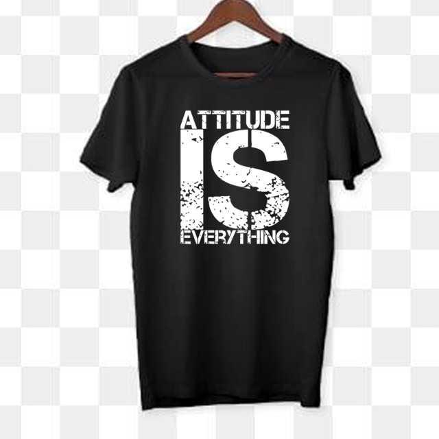 T-Shirt Kaos Baju skena cowok ATTITUDE IS EVERYTHING Oversize Casual S M L XL 2XL 3XL LENGAN PENDEK