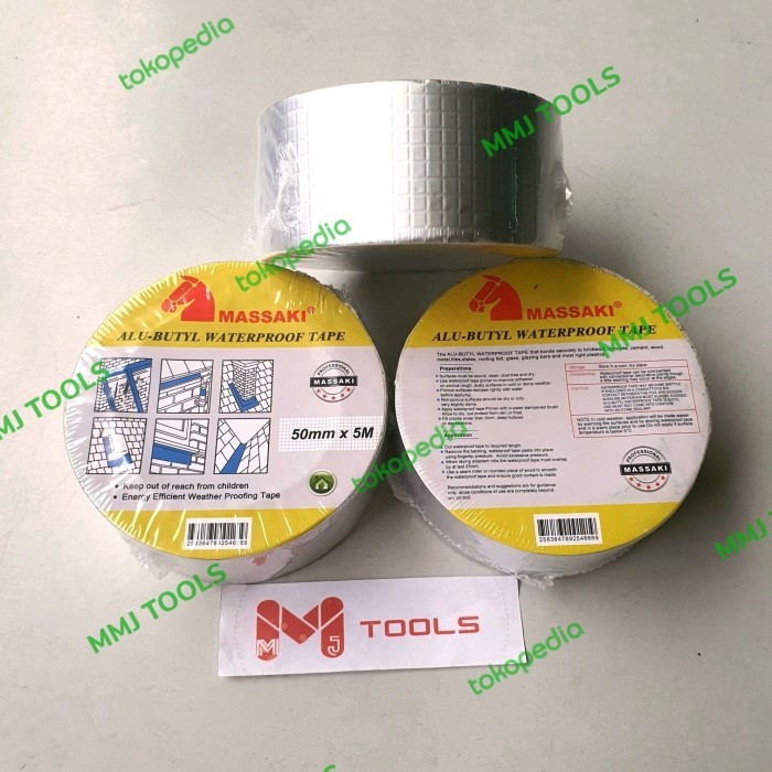 

Lakban Anti Bocor- Plakban Aluminium Anti Air- Lakban Waterproof 2"×5m