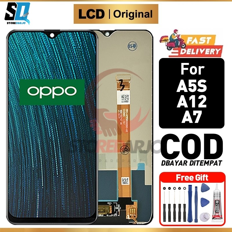 LCD OPPO A5S LCD OPPO A12 LCD OPPO A7 Original fullset Touchscreen hp ori  Compatible For Glass Touc