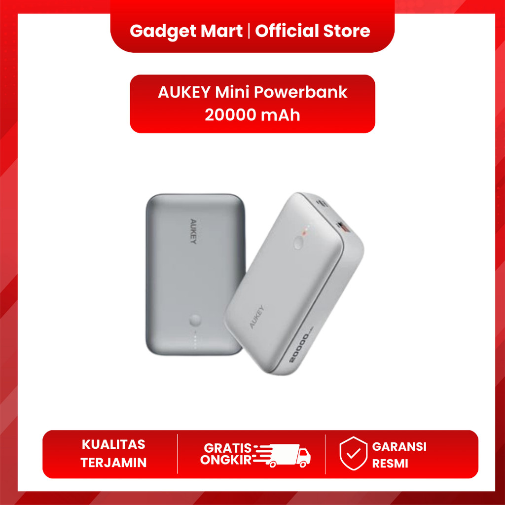 AUKEY Mini Powerbank 20000 mAh 22.5 W Fast Charging Type C & USB A PB-Y57 BLUE