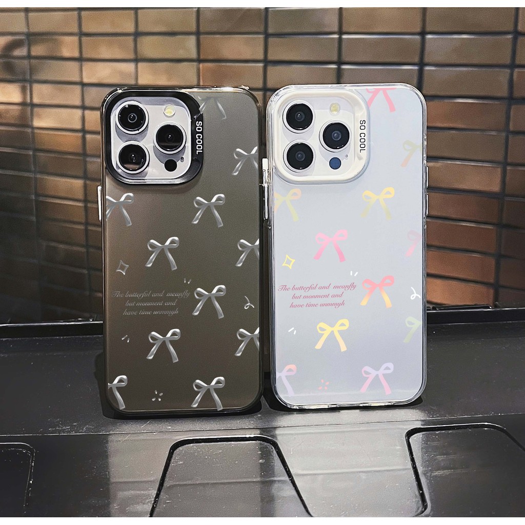 Pastel Bow Soft Casing for VIVO Y100 5G Y200E Y36 Y27 5G Y27S Y36  Y15S Y15A Y01 Y01A Y16 Y02S Y17 Y
