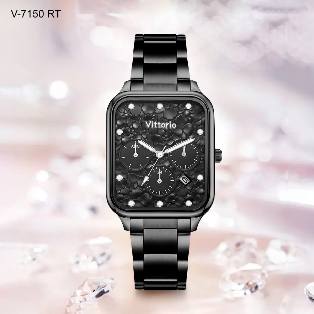 Jam Tangan Wanita Vittorio 7150 Rantai Tanggal
