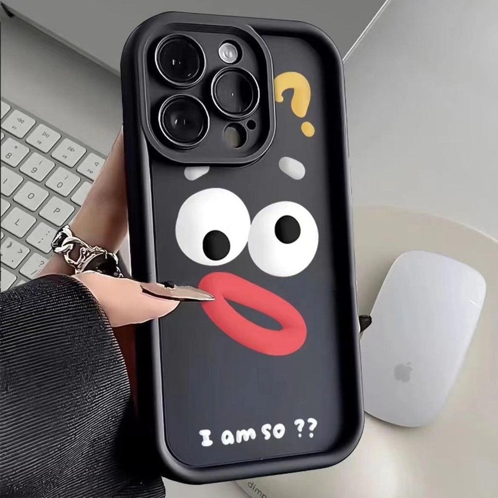 Casing Ponsel Apple 14Pro Ekspresi Lucu Apple 14Pro Apple 11Xsmax Silikon Karbida 12/78P