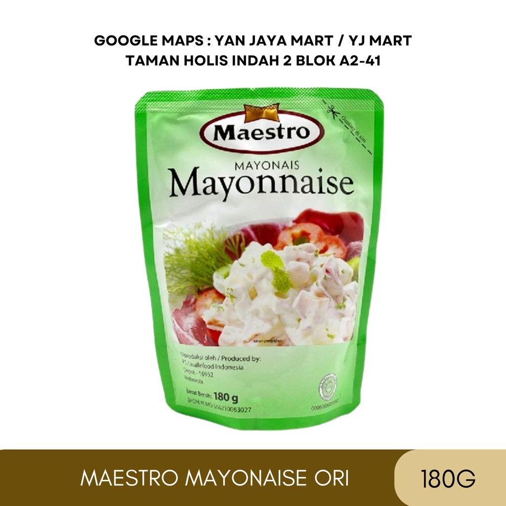 

Maestro Light Mayonais/Mayonnaise Kurang Lemak [180g Pouch/100g Sachet]