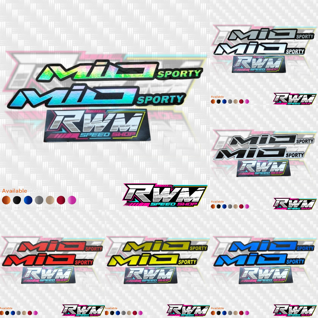 Emblem Yamaha Mio Sporty Logo 3D Emblem Timbul Mio Sporty Akrilik Acrylic 2mm Bonus Double Tape Foam