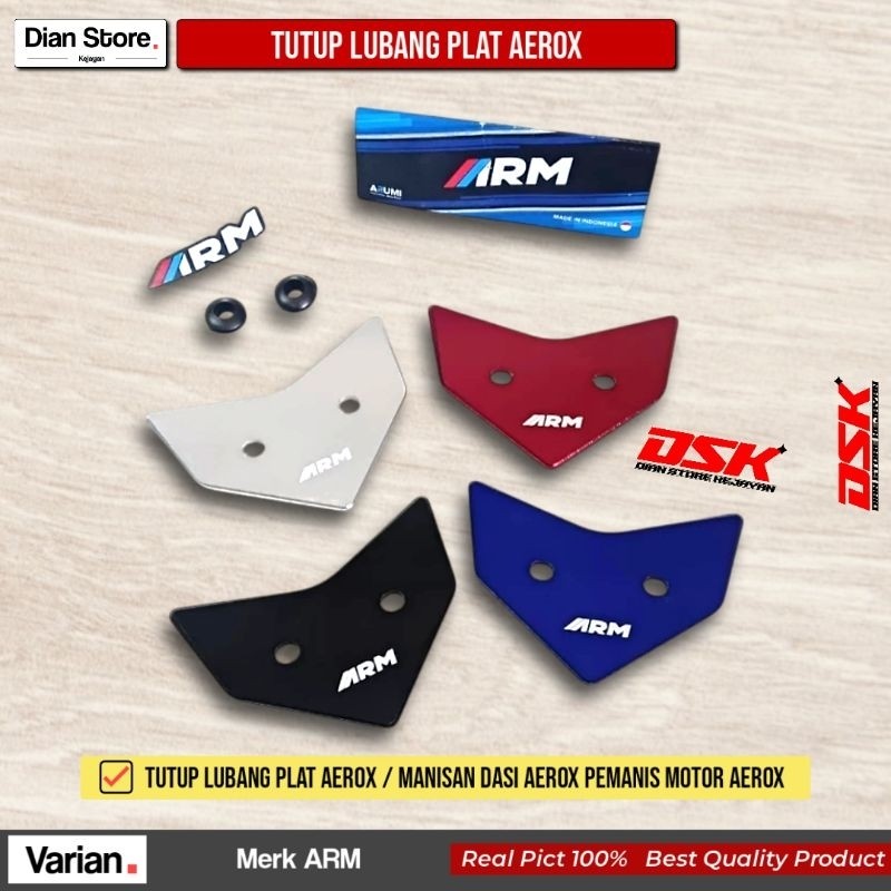 Tutup Lubang Plat Aerox / Manisan Dasi Aerox / Pemanis Dasi Motor Aerox