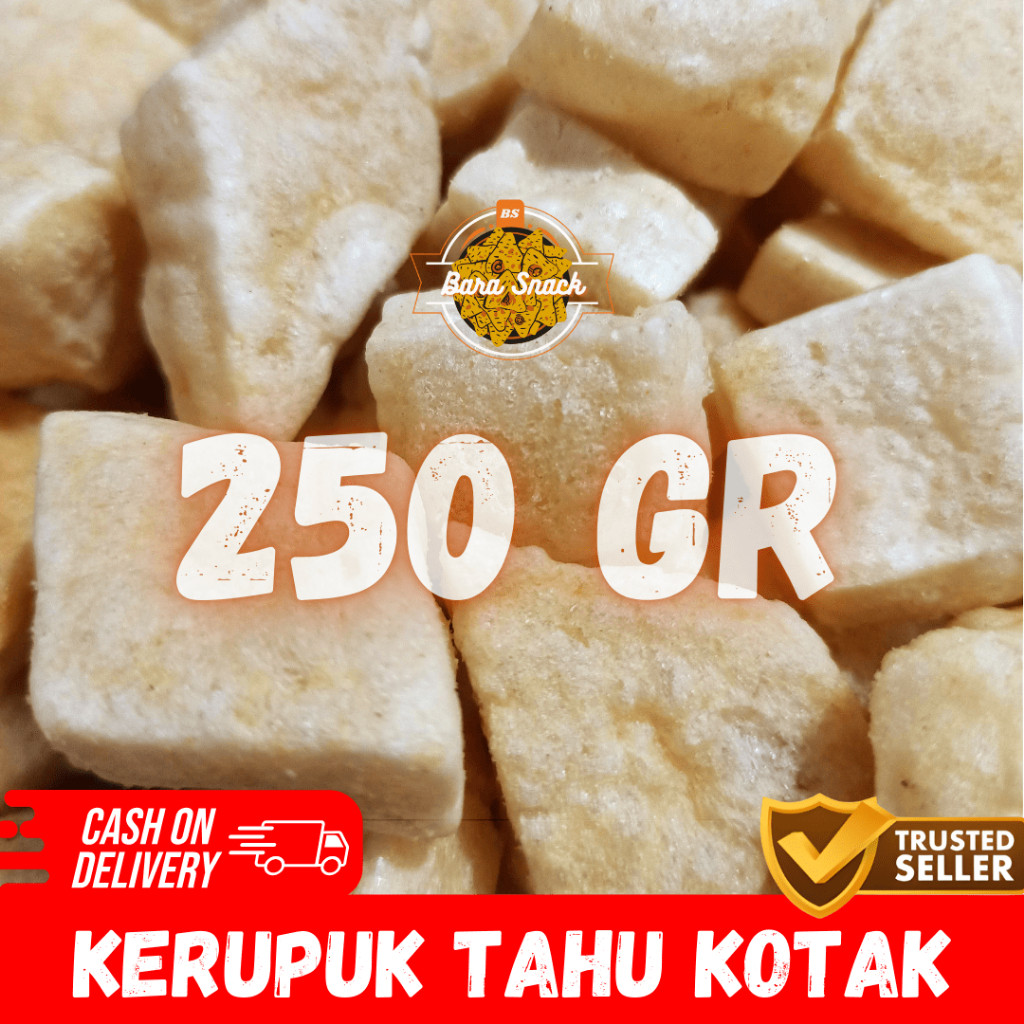 

[ 250gr ] Kerupuk Tahu Kotak Gurih Renyah / Camilan Snack Kiloan Murah
